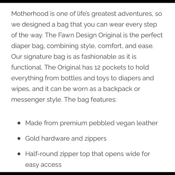 Fawn design diaper bag - Picture 10 of 11